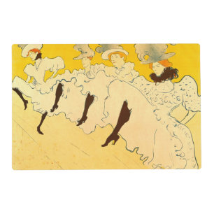 Toulouse Lautrec Yellow Dancing Girl Poster Placemat