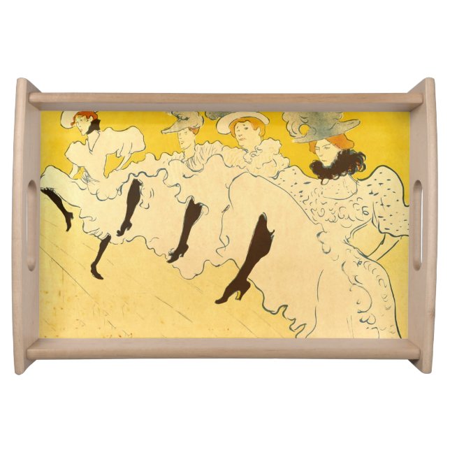 Toulouse Lautrec Yellow Dancing Girl Poster Serving Tray (Front)