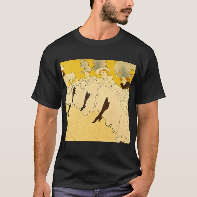Toulouse Lautrec Yellow Dancing Girl Poster T-Shirt (Front)