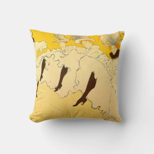 Toulouse Lautrec Yellow Dancing Girl Poster Throw Pillow