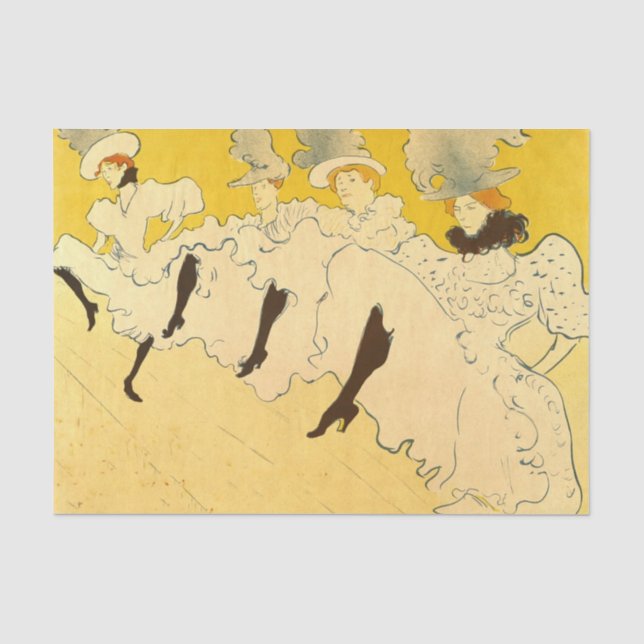 Toulouse Lautrec Yellow Dancing Girl Poster Tissue Paper (Front)