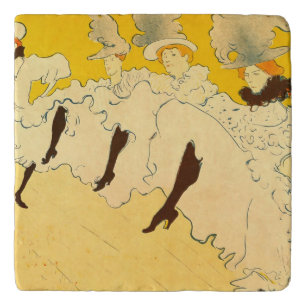 Toulouse Lautrec Yellow Dancing Girl Poster Trivet