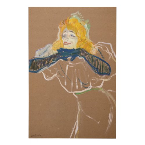 Toulouse_Lautrec _ Yvette Guilbert Singing Faux Canvas Print