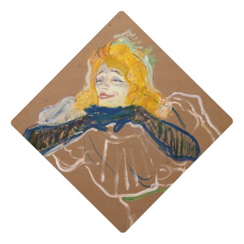 Toulouse_Lautrec _ Yvette Guilbert Singing Graduation Cap Topper