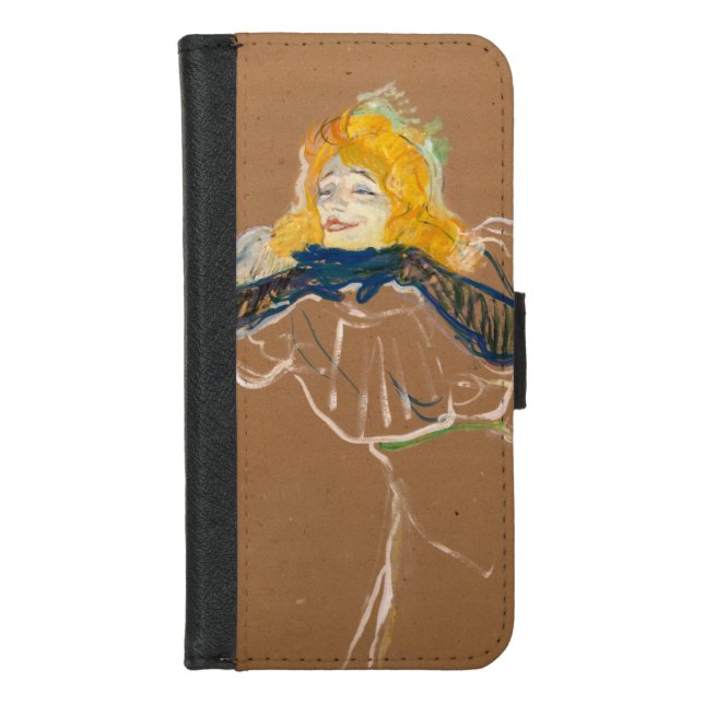 Toulouse-Lautrec - Yvette Guilbert Singing iPhone Wallet Case (Front)