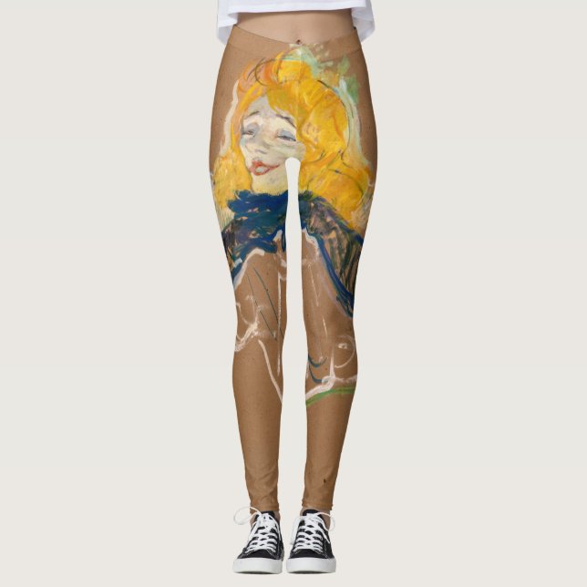 Toulouse-Lautrec - Yvette Guilbert Singing Leggings (Front)