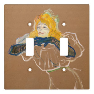 Toulouse-Lautrec - Yvette Guilbert Singing Light Switch Cover