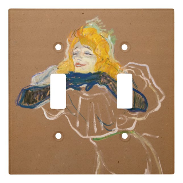 Toulouse-Lautrec - Yvette Guilbert Singing Light Switch Cover (Front)