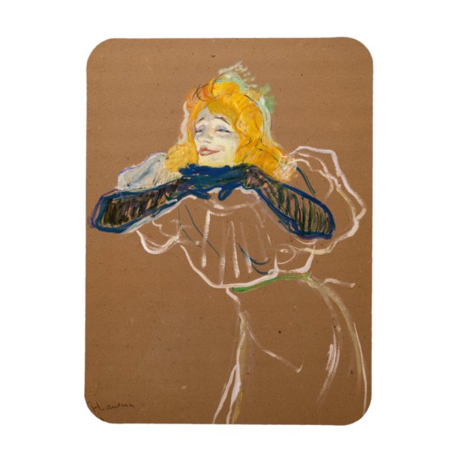 Toulouse-Lautrec - Yvette Guilbert Singing Magnet (Vertical)