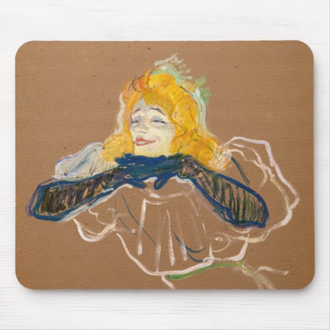Toulouse-Lautrec - Yvette Guilbert Singing Mouse Pad (Front)