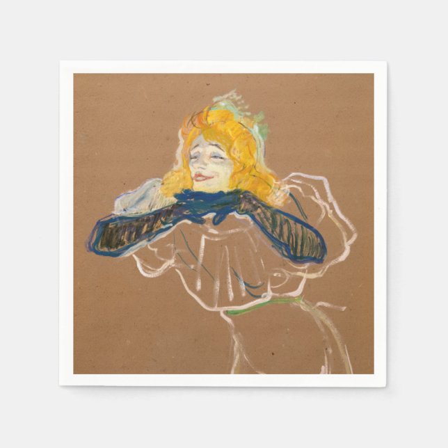 Toulouse-Lautrec - Yvette Guilbert Singing Napkins (Front)