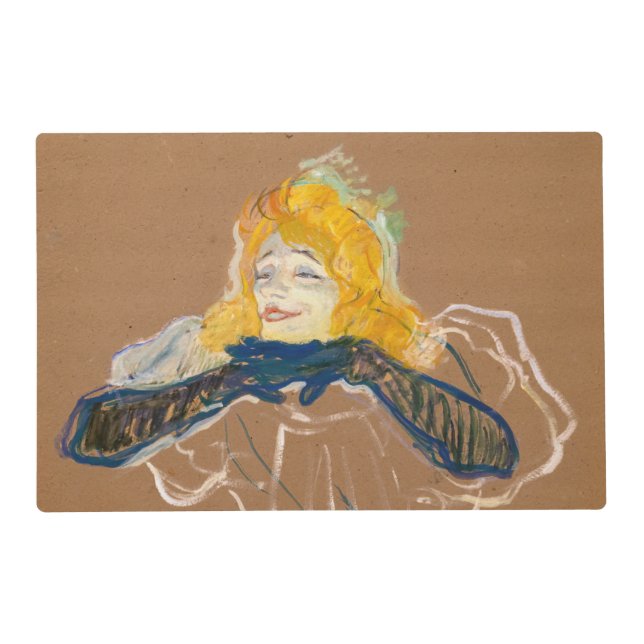Toulouse-Lautrec - Yvette Guilbert Singing Placemat (Front)