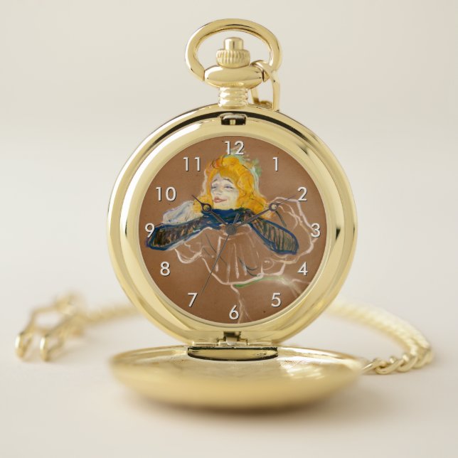 Toulouse-Lautrec - Yvette Guilbert Singing Pocket Watch (Inside)