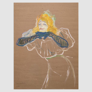 Toulouse-Lautrec - Yvette Guilbert Singing Tissue Paper