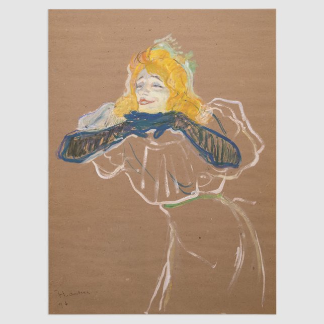 Toulouse-Lautrec - Yvette Guilbert Singing Tissue Paper (Creator Uploaded)