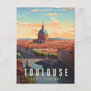 Toulouse Poster - France - illustration Postcard