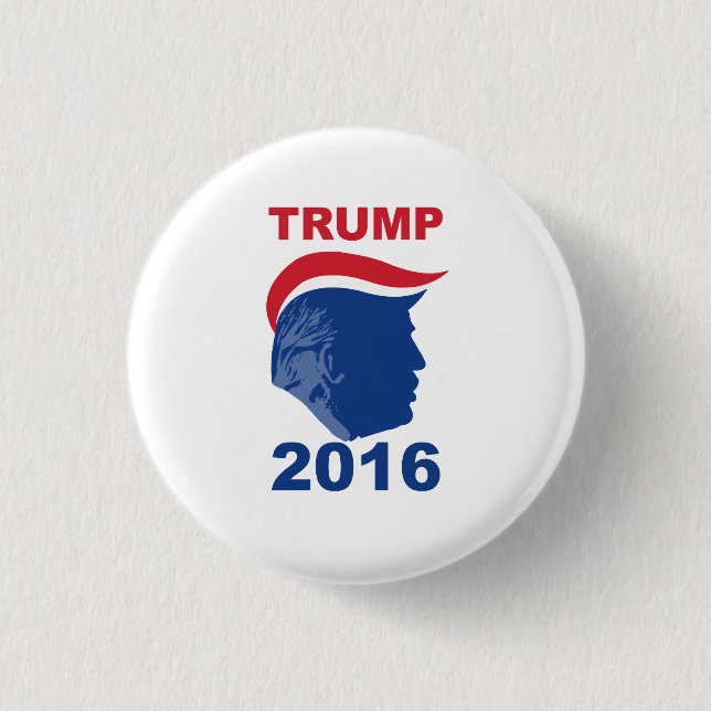 Toupee Party- Trump 2016 Button (Front)