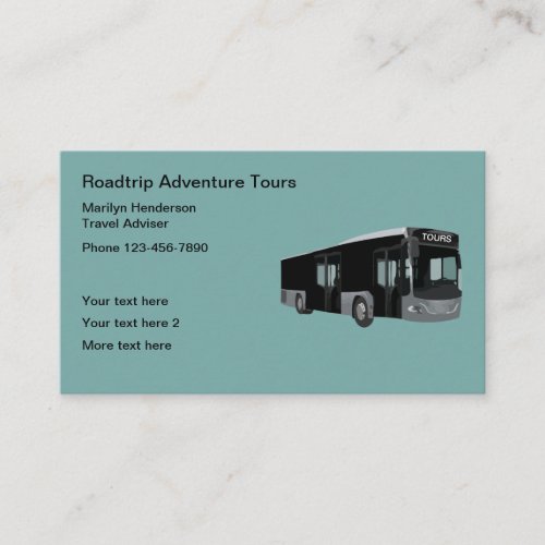 Tour Bus Travel Agent Business Card