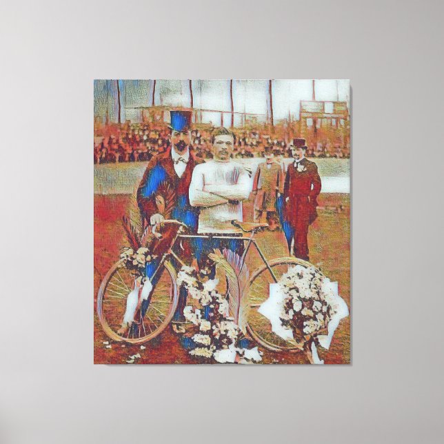 Tour De France 1903 Winner Maurice Garin Digital  Canvas Print (Front)