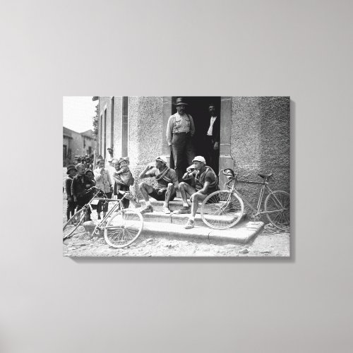 Tour de France 1921 After The Stage Beer Time  Canvas Print