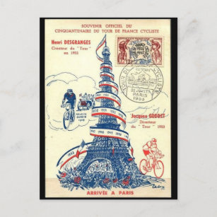 Tour de France 50ème anniversaire 1953 Postcard