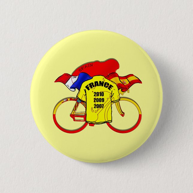 Tour de France champions Spain Yellow Jersey Button (Front)