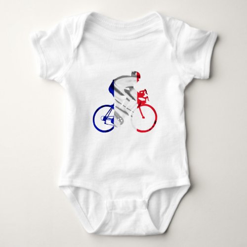 Tour de france cyclist baby bodysuit