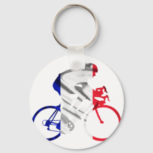 Tour de france cyclist keychain