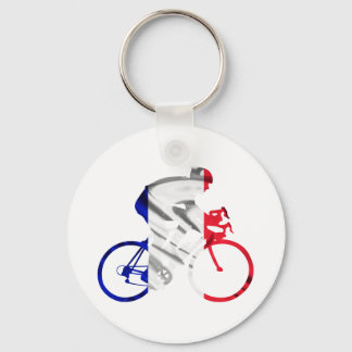 Tour de france cyclist keychain