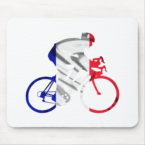 Tour de france cyclist mouse pad