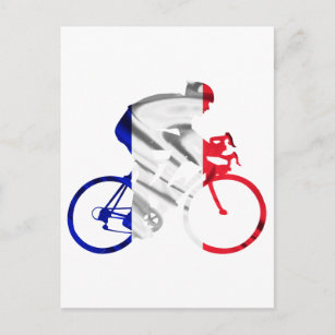 Tour de france cyclist postcard