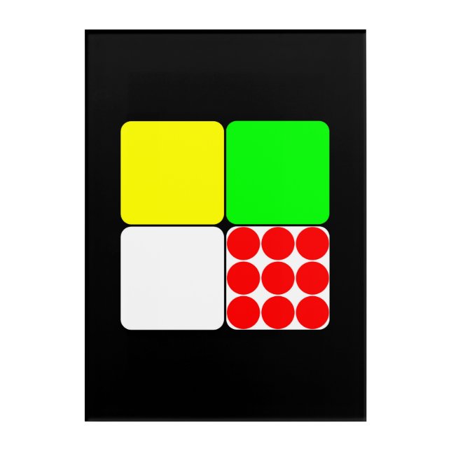 Tour de France Jerseys 3 Black Acrylic Print (Front)