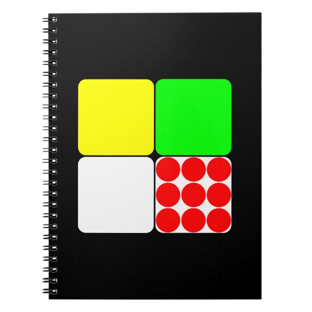 Tour de France Jerseys 3 Black Notebook (Front)