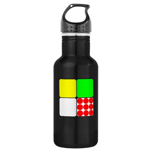 Tour de France Jerseys 3 Black Stainless Steel Water Bottle (Front)