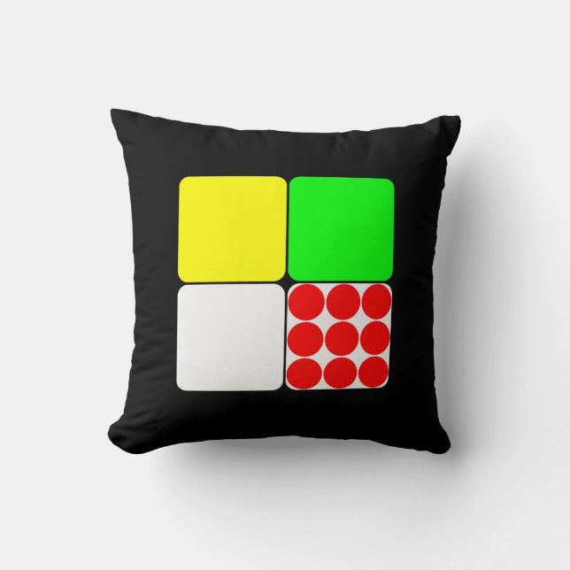 Tour de France Jerseys 3 Black Throw Pillow (Front)