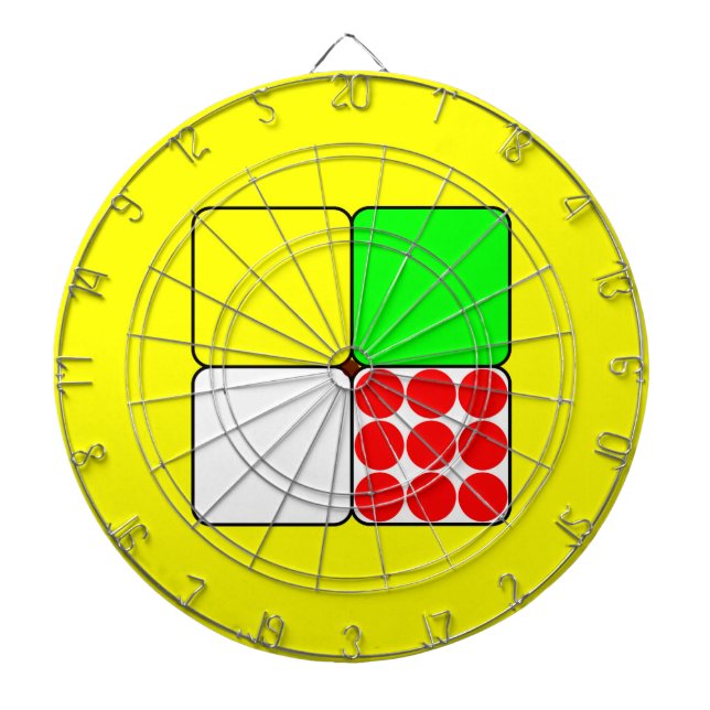 Tour de France Jerseys 3 Yellow Dartboard With Darts (Front)