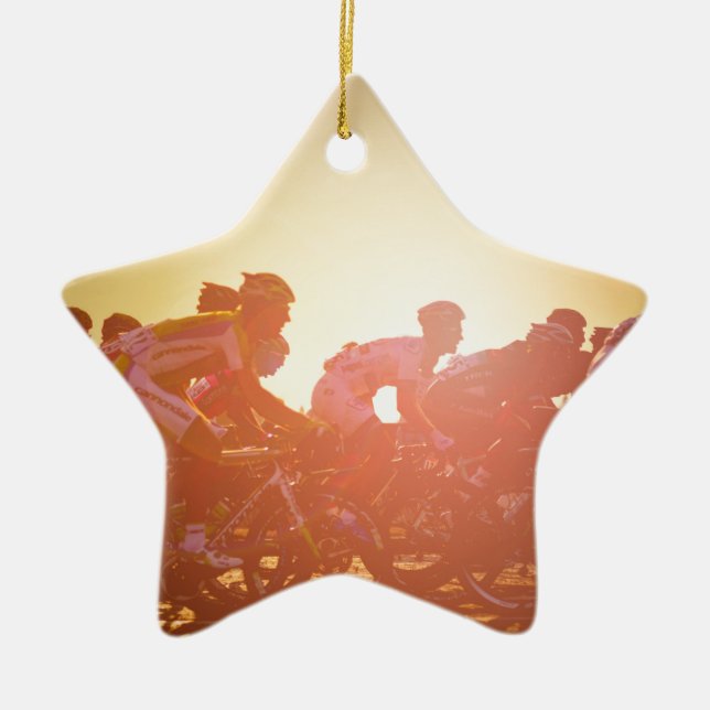 Tour De France Sunset Ceramic Ornament (Front)