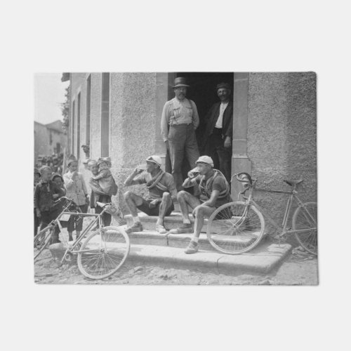 Tour De France _ Vintage Taking A Break Doormat