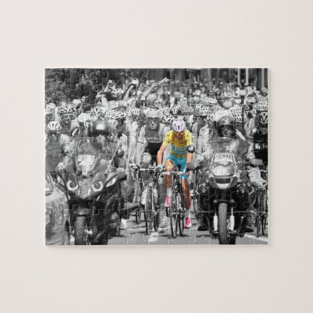 Tour de France Yellow Jersey Peloton Cycling Race Jigsaw Puzzle (Horizontal)
