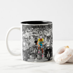 Tour de France Yellow Jersey Peloton Cycling Race Two-Tone Coffee Mug