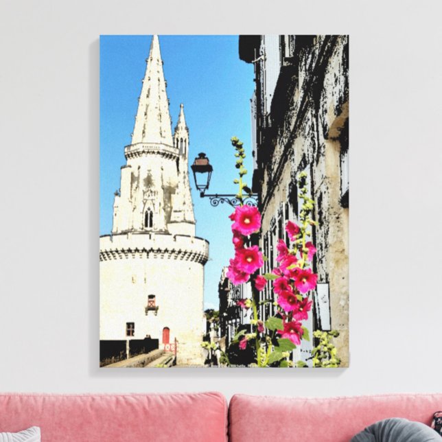 Tour de La Lanterne, La Rochelle, France Canvas Print (La Rochelle)