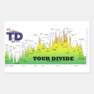 Tour Divide Elevation Profile sticker