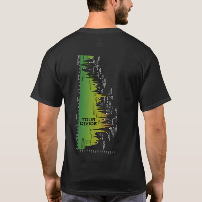 Tour Divide Elevation Profile t-shirt (Sideways) (Back)