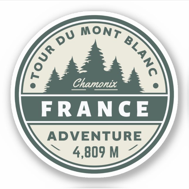 Tour du mont Blanc hiking french adventure Sticker (Front)
