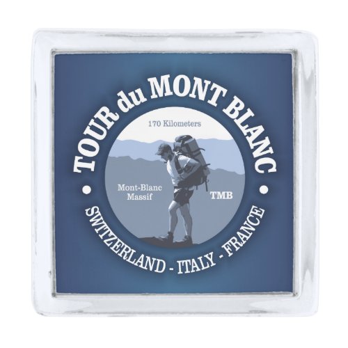 Tour du Mont Blanc Silver Finish Lapel Pin