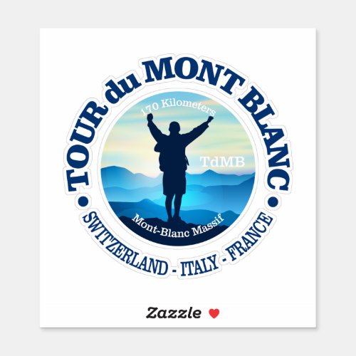 Tour du Mont Blanc V Sticker
