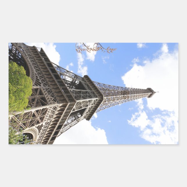 Tour Eiffel Paris Photograph Rectangular Sticker (Front)