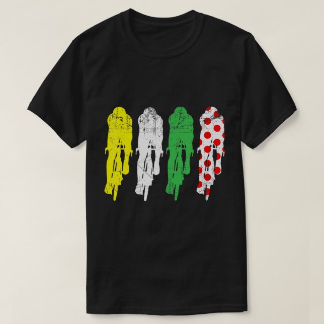 Tour France Jersey Colors Cyclists T-Shirt (Design Front)