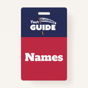 Tour Guide Name Tags - Orange Badge