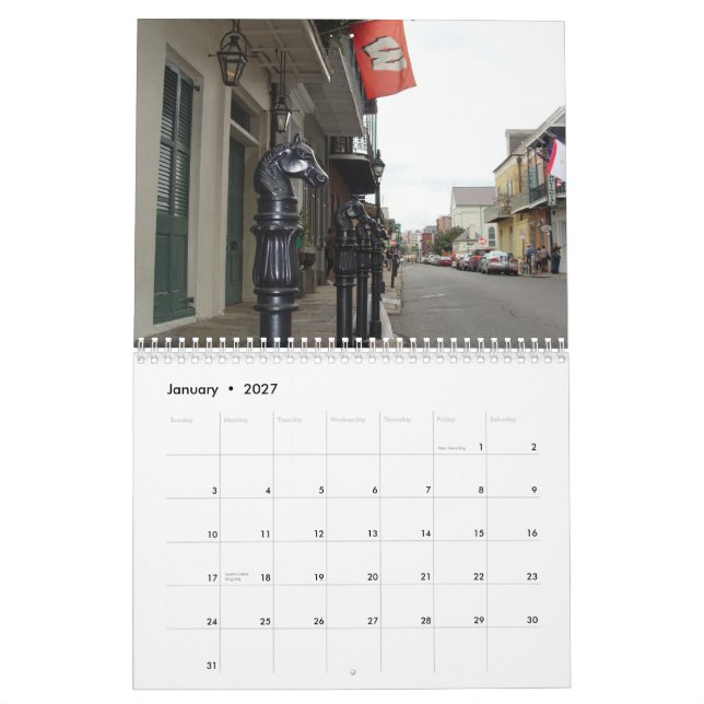 Tour of French Quarter - 2010 Calendar (Jan 2027)